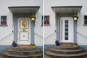 Haust?ren: Links vorher – rechts nachher