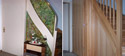 Links altes Treppenhaus, rechts neues Treppenhaus